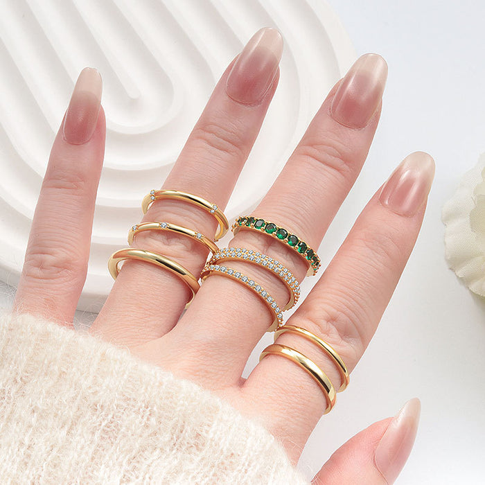 Stacked European And American-style Rings For Women