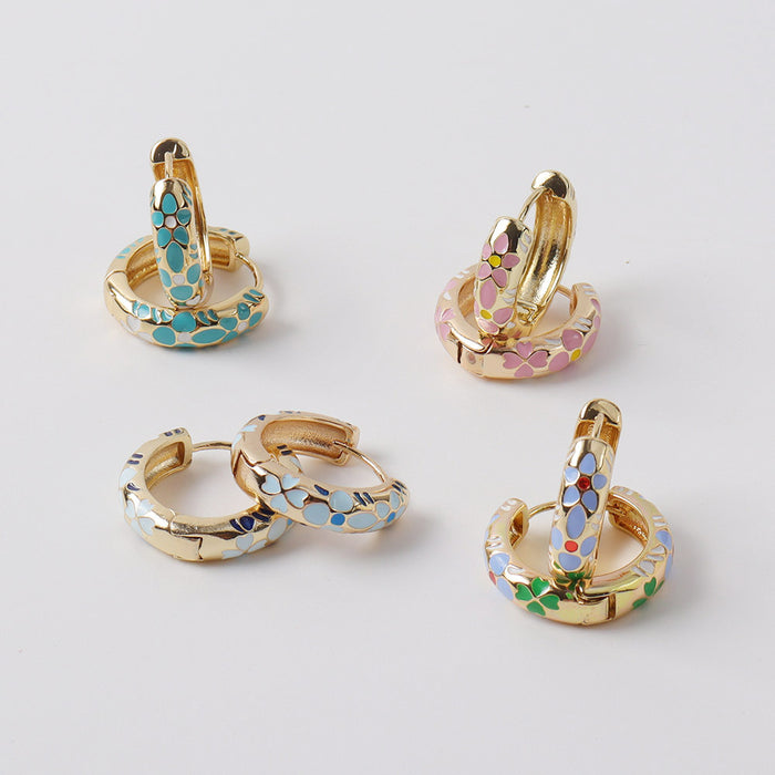 Retro Colorful Oil-drop Earrings For Women