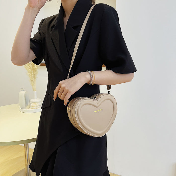 Womens Heart-shaped Shoulder Crossbody Bag