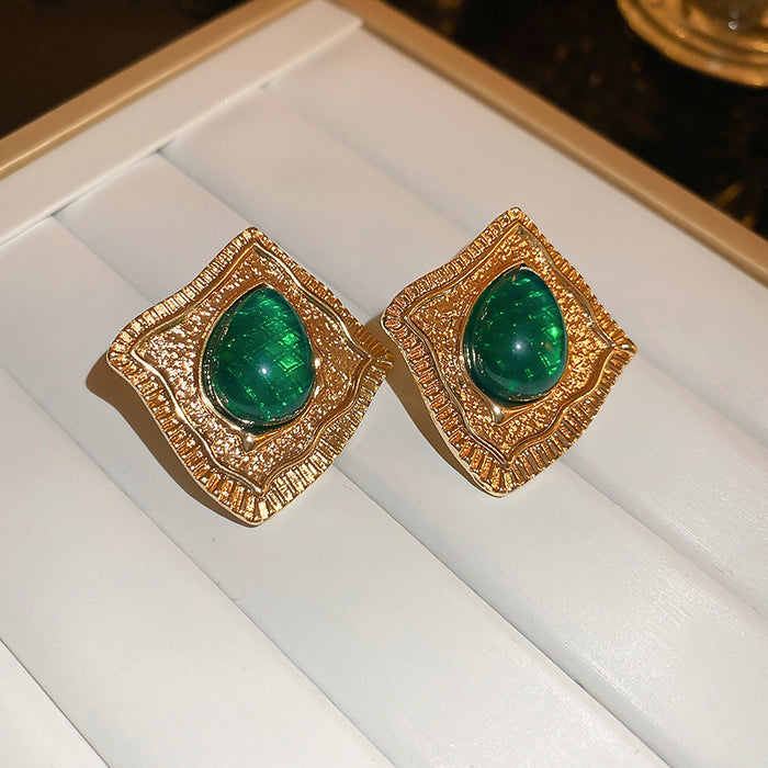 Silver Needle Vintage Earrings For Women Niche Light Luxury Stud Earrings High Sense Jewelry