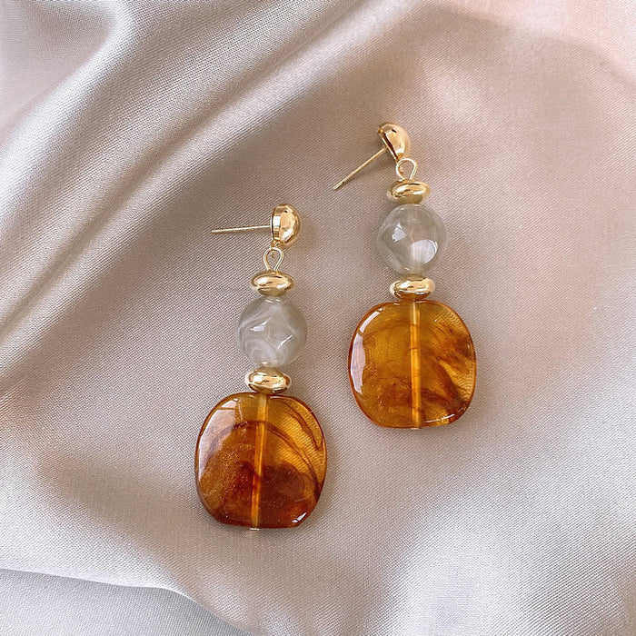 Vintage Geometric Resin Earrings For Women