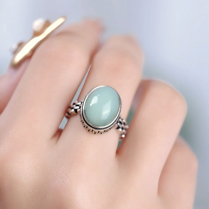 Vintage Ruyi Egg-Shape Ring For Women
