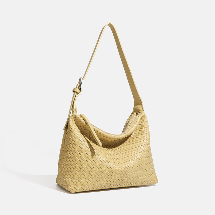 Niche Soft-leather Woven Underarm Tote Shoulder Bag For Women