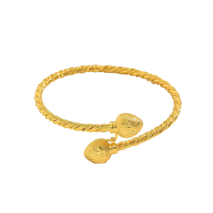 Cross-border European American Women Bangle, Light Luxury Geometric Metal Bracelet With 18K Plated Design, Premium Texture Versatile Wrist Jewelry Wholesale