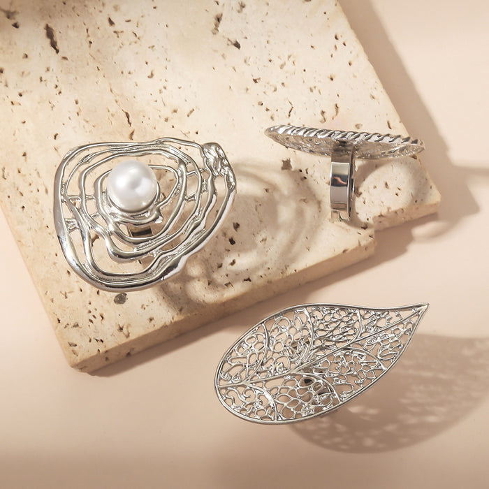 Irregular French-style Personalized Womens Ring