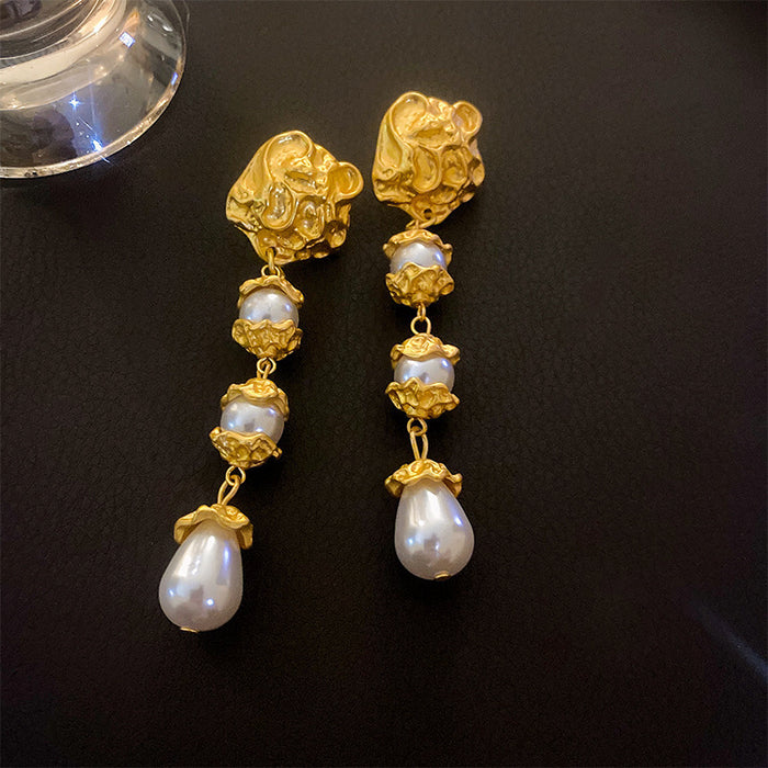 Boutique Style Retro Earrings For Women Silver Needle Niche Premium Vintage Jewelry