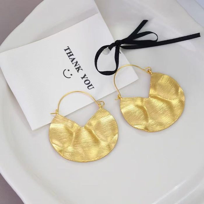 Mid Century Zircon Drop Earrings For Women Retro Geometric Studs Light Luxury High Sense